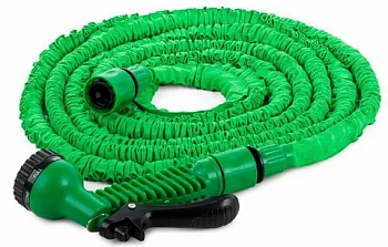 Шланг садовый l=75м (15м) растягивающийся с насадкой-распылитель, TPE, пластиковый разъем