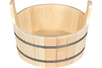 Ушат "шайка" 15л. овал "Банные штучки" в кор./1