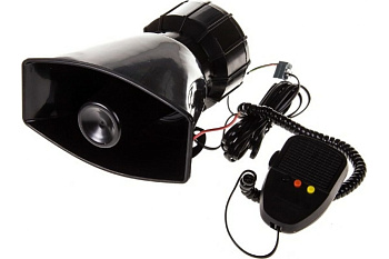 Сирена 3х тональная SKYWAY 010 с громкоговорителем 12V