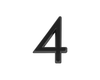 Цифра "4" самоклеящаяся ABS (50х37) (FUARO) BL черный (46925) (FUARO)