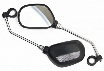 Зеркало велосипедное  на жесткой ножке( к-т), квадрат