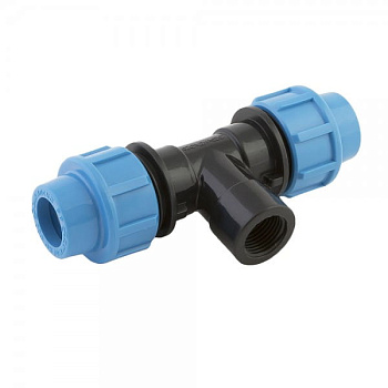 Тройник комбинированный ПНД РР 20х1/2"Мх20