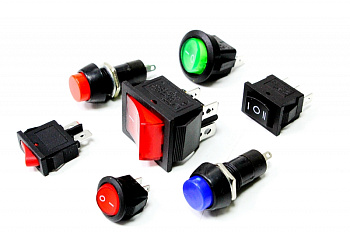 ГЖ Кнопки тумблеры №13 малые в ассортименте черные серые,квадратные