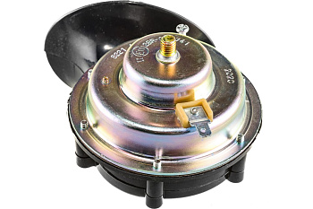 Сигнал звуковой УЛИТКА SKYWAY 004 FOR VOLGA d=105мм 12V 110dB сталь/пластик Черный 2 шт 1-контактный