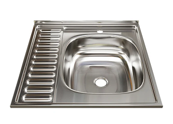 Мойка 60х60 (0,4) правая  вып 1 1/2 MIXLINE 16см