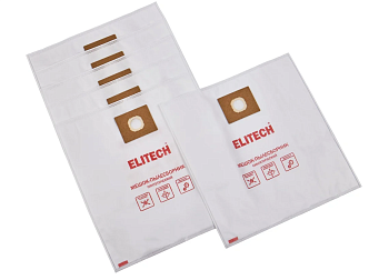 Пылесборник-мешок, одноразовый, 20 л, 5 шт. ELITECH 2310.005500
