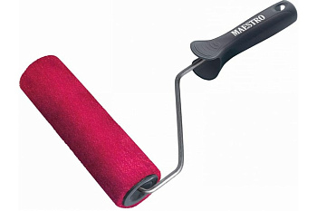 Валик с ручкой, велюровый, 40х48мм, ворс 4мм, 100мм, MAESTRO