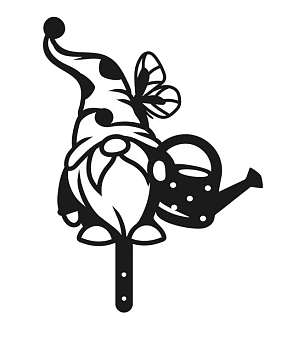 Фигура садовая металл 35х24,5см "Гномик с лейкой Gardissimo"