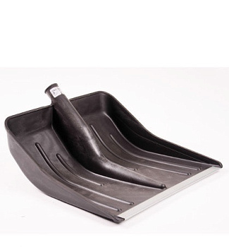 Лопата пластиковая для уборки снега 380*380мм с мет.кромкой б/ч