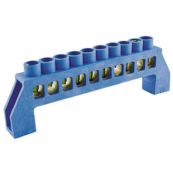 Шина "N" нулевая в изоляторе 6х9мм 10 групп 