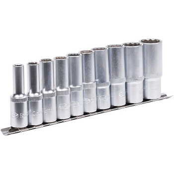 Набор головок высоких 10пр (DR1/2" 12РТ,8-24мм, планка)