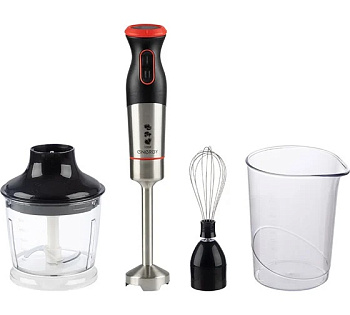 Блендер погружной ENERGY EN-141, 1200Вт, 2 скорости,  стакан для смешив, венчик, измельчитель