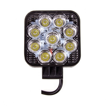 Фара противотуманная KS-WSQ009S-M "OFF - Road", 9 диодов, 27W, 82*35*98мм, 12/24V