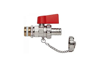 Кран шаровый дренажный (сливной) со штуцером и заглушкой 1/2", MP-У