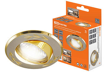 Светильник точечный поворотный СВ 02-01 MR16 50Вт матовый никель/золото