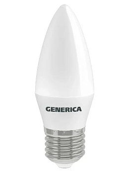 Лампа светодиодная C35 10Вт свеча 4000К E27 230В GENERICA LL-C35-10-230-40-E27-G