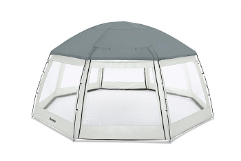 Купол Bestway для бассейна 600x600x295см, навес, сумка, 16 колышков, 2 слоя Купол Bestway для бассейна 600x600x295см, навес, сумка, 16 колышков, 2 слоя