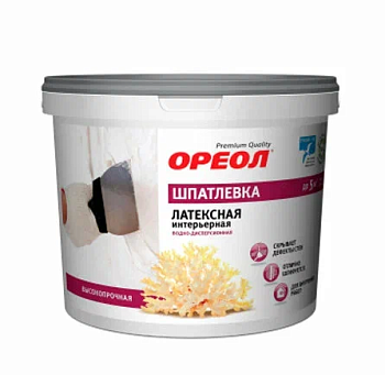 Шпатлевка интерьерная "ОРЕОЛ" водно-дисперсионная латексная 4 кг			