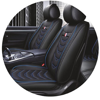 Чехлы (накидки) CARFORT Wave, экокожа, комплект, черный