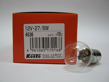 Лампа 12V 27/8W KOITO (4536)