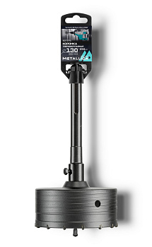 Коронка тв. спл. SDS-max METALLICA Optima 130x250/110 мм, h=50мм, М22,0х2,0 мм, с адаптером