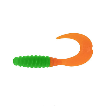 Твистер Credo 2,35"/6,0 см Lime & Orange 7шт. (HS-10-020) Helios