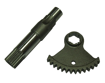 Вал кикстартера Минск с сектором в сборе