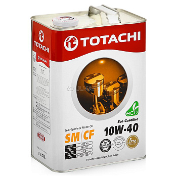 Масло моторное TOTACHI Eco Gasoline Semi-Synthetic SN/CF 10W-40 4л