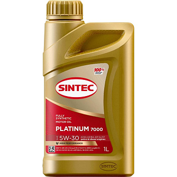 Масло SINTEC Платинум 7000 SAE 5W30 АСЕА А3/В4 SL/CF синт. 1л