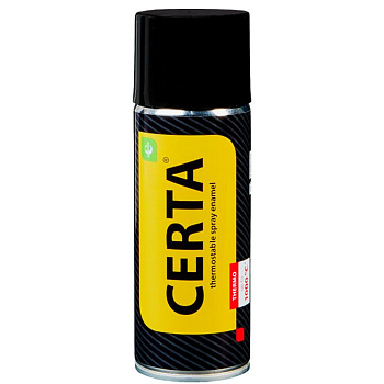 Эмаль термостойкая "Церта" черная в баллонах спрей
