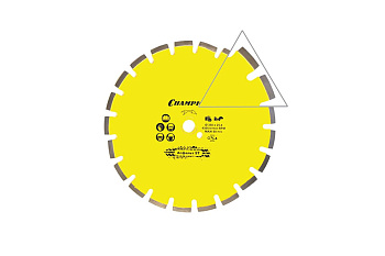 Диск алмазный асфальт 350/25,4 Чемпион (асфальт ST, скош.сегм для защит.корп)