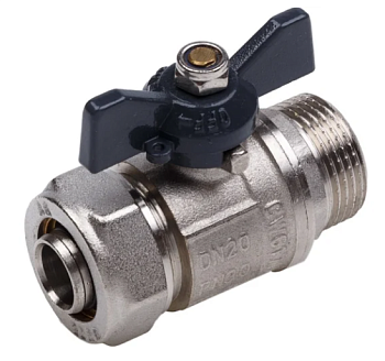 Кран AQUALINK шаровый для м/п трубы 16*х1/2* ц.нар. (латунь)