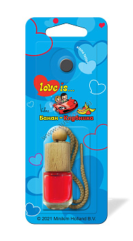 Ароматизатор воздуха LOVE IS... - банан-клубника (флакон с дер.крышкой)