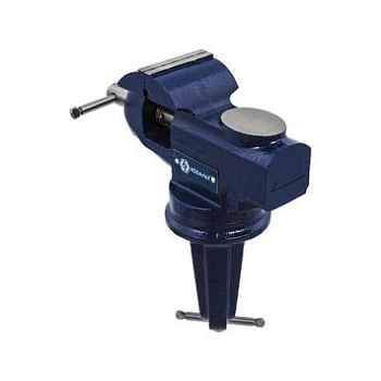 Тиски слесарные поворотные КОБАЛЬТ настольные, ширина губок 50мм,  захват 60мм, 2.2кг, наковальня