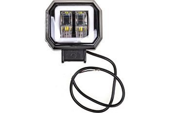 Фара светодиодная OFF ROAD  75*75(80)*55мм квадратная 12V/24V 20W 6000К SKYWAY 6 диодов