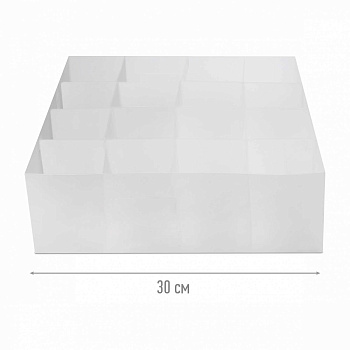Коробка для белья PSB-03/16, 16 ячеек, пластик,30*30*10см