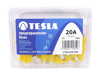 Предохранители TESLA FT 20A (50шт)