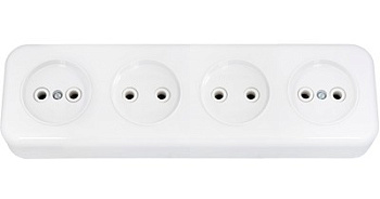 Розетка 4 местн.ОП РА 16-264 РА16-246