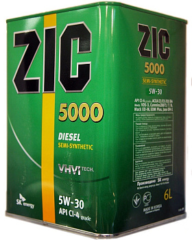 Масло моторное ZIC X7 5W30 Diesel 6л синт.