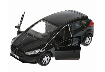 Машина металл FORD FOCUS ХЭТЧБЕК 12см, двери, багаж, инерц, черный Машина металл FORD FOCUS ХЭТЧБЕК 12см, двери, багаж, инерц, черный