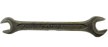 Ключ рожковый, 9 х 11 мм, CrV, фосфатированный// Сибртех
