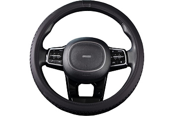 Оплетка SKYWAY Real-8 М Черная экокожа