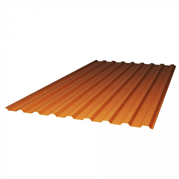 Шифер прозрачный ПЛАСТИЛЮКС-МП-20-У стандарт, Янтарь, 1,15х2м