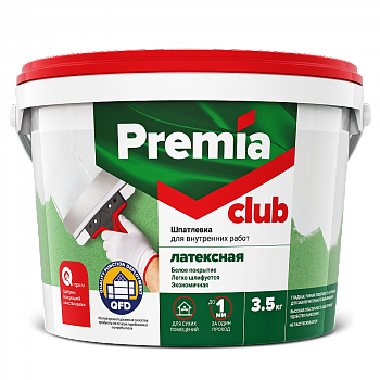 Шпатлевка латексная для внутренних работ, 3,5кг Prema Шпатлевка латексная для внутренних работ, 3,5кг Prema