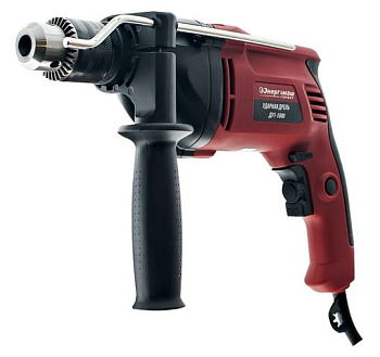 Дрель ударная Энергомаш ГАРАНТ 1кВт, 0-2700об/мин, 0-45900уд/мин, металл.корпус редуктора