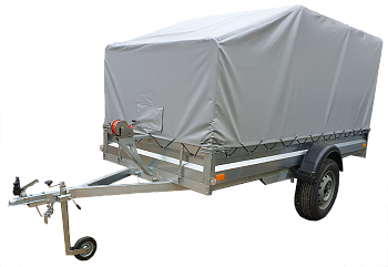 Автомобильный легковой прицеп "Спутник ZN 3515/33 R 13 тент и каркас, рессора 5хлист.