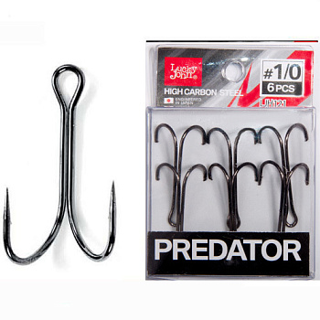 Крючки-двойники Lucky John PREDATOR сер. LJH121
разм.K002/0 4 шт.