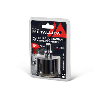 Коронка алмазная METALLICA Ultra  55х70 мм, #46, с сверлом, по керамограниту, плитке