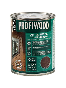 Антисептик тонирующий PROFIWOOD атмосферостойкий алкидный палисандр 0.7 л / 0.6 кг