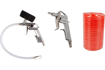 Набор пневмоинструментов QUATTRO ELEMENTI 3шт, шланг 5м, пистолеты для накачки шин и обдувочный Набор пневмоинструментов QUATTRO ELEMENTI 3шт, шланг 5м, пистолеты для накачки шин и обдувочный